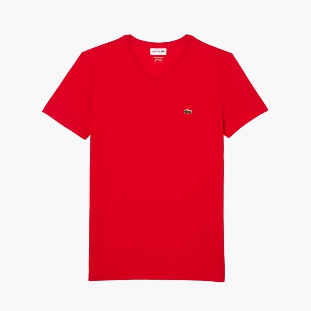 Lacoste Lightweight Cotton Pima V Neck T-shirt