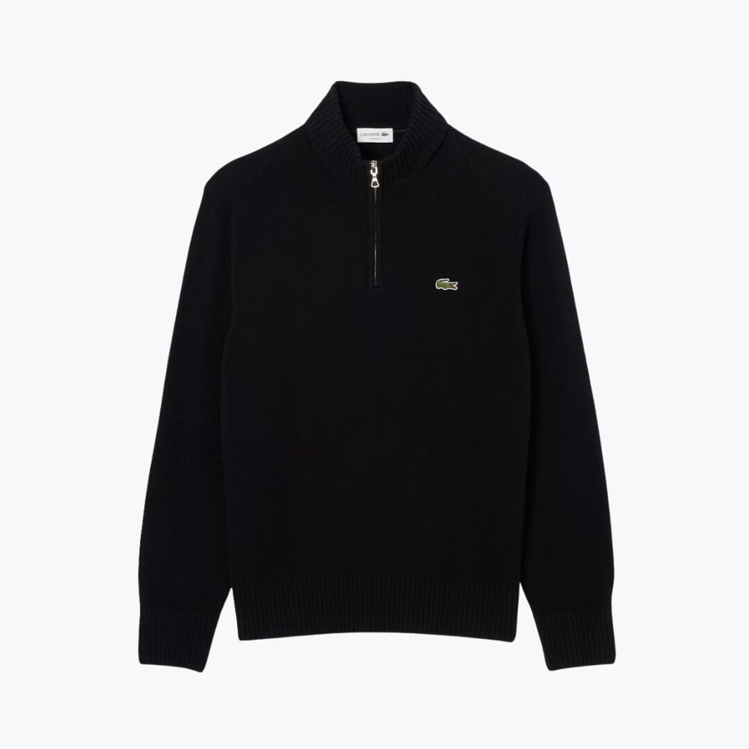 Lacoste Zipped High Neck Carded Wool Sweater