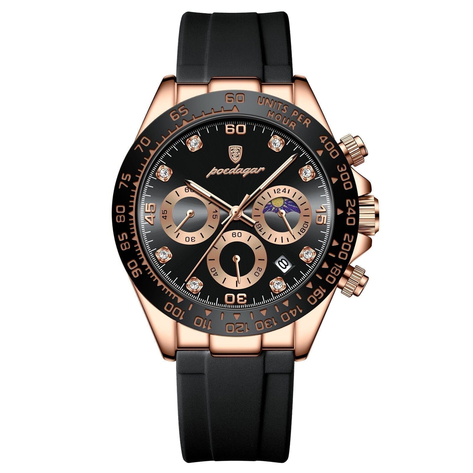 Poedagar Chronograph Time Date