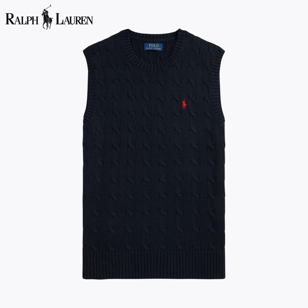 Ralph Lauren Cable-Knit Cotton Sweater Vest
