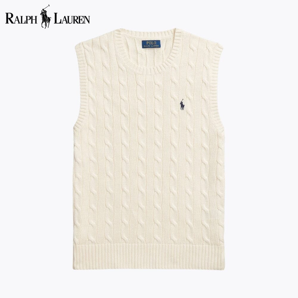Ralph Lauren Cable-Knit Cotton Sweater Vest