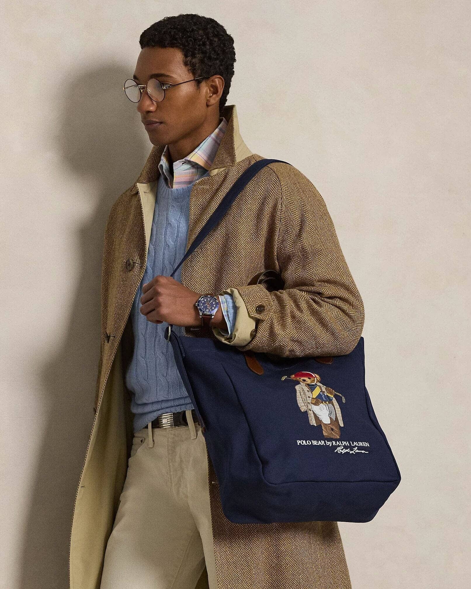 Ralph Lauren Polo Bear Canvas Shopper Tote