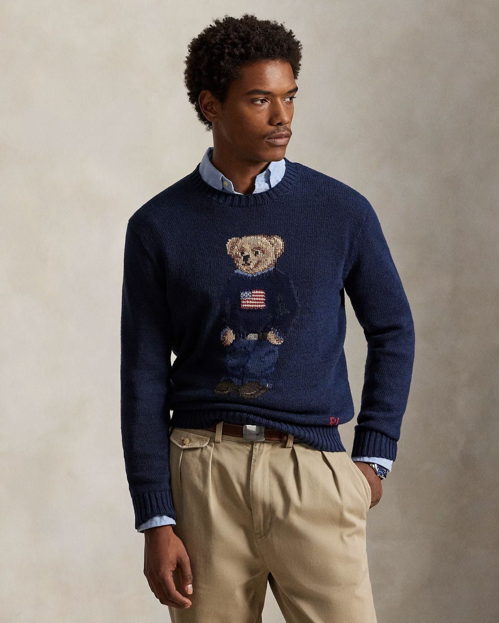 Ralph Lauren Polo Bear Cotton-Linen Sweater