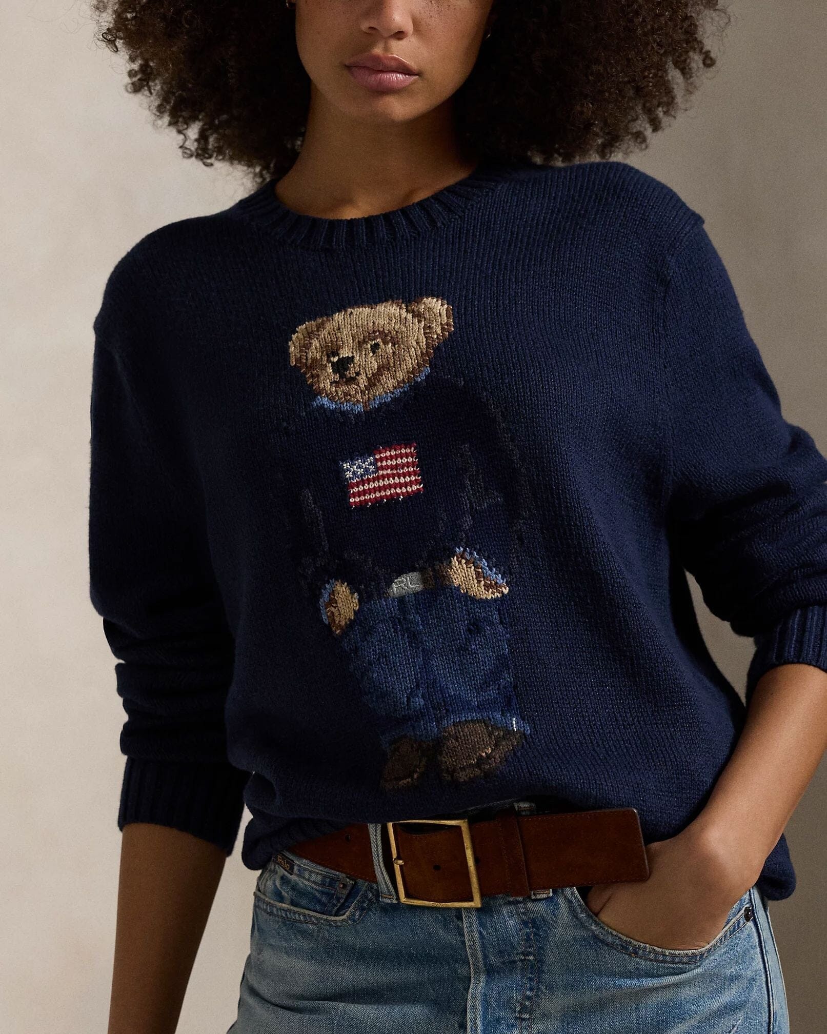 Ralph Lauren Polo Bear Cotton-Linen Sweater
