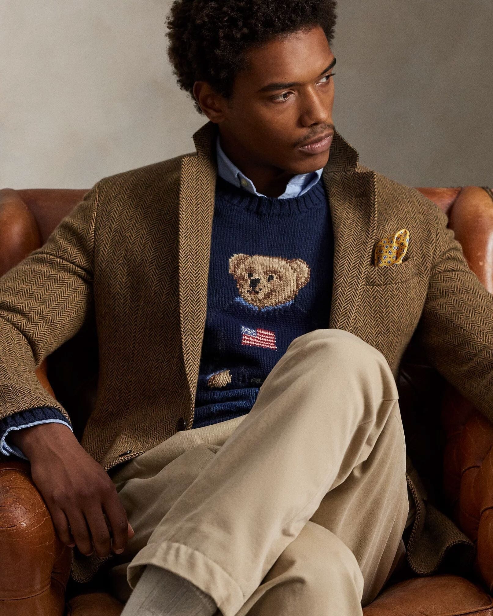 Ralph Lauren Polo Bear Cotton-Linen Sweater