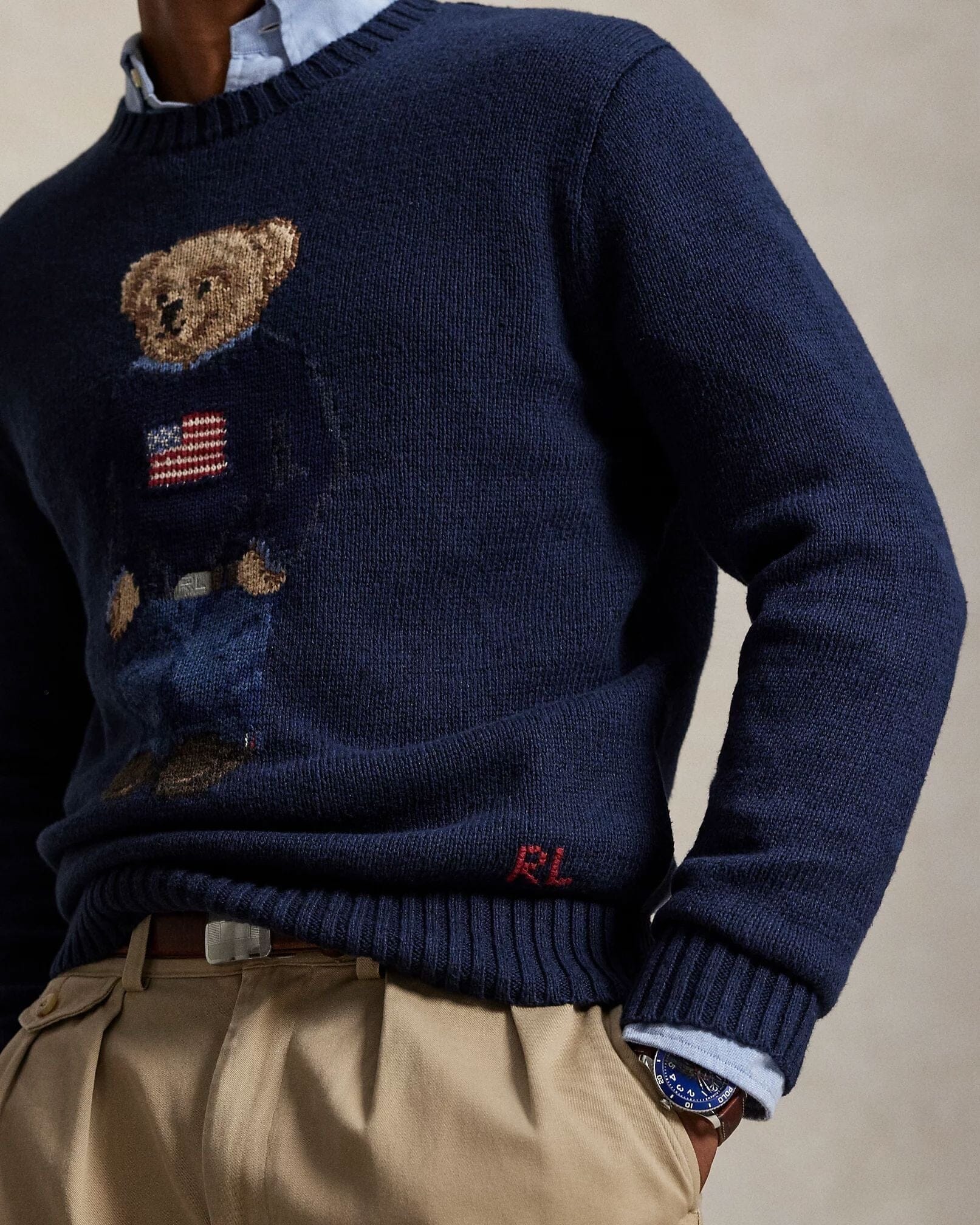 Ralph Lauren Polo Bear Cotton-Linen Sweater