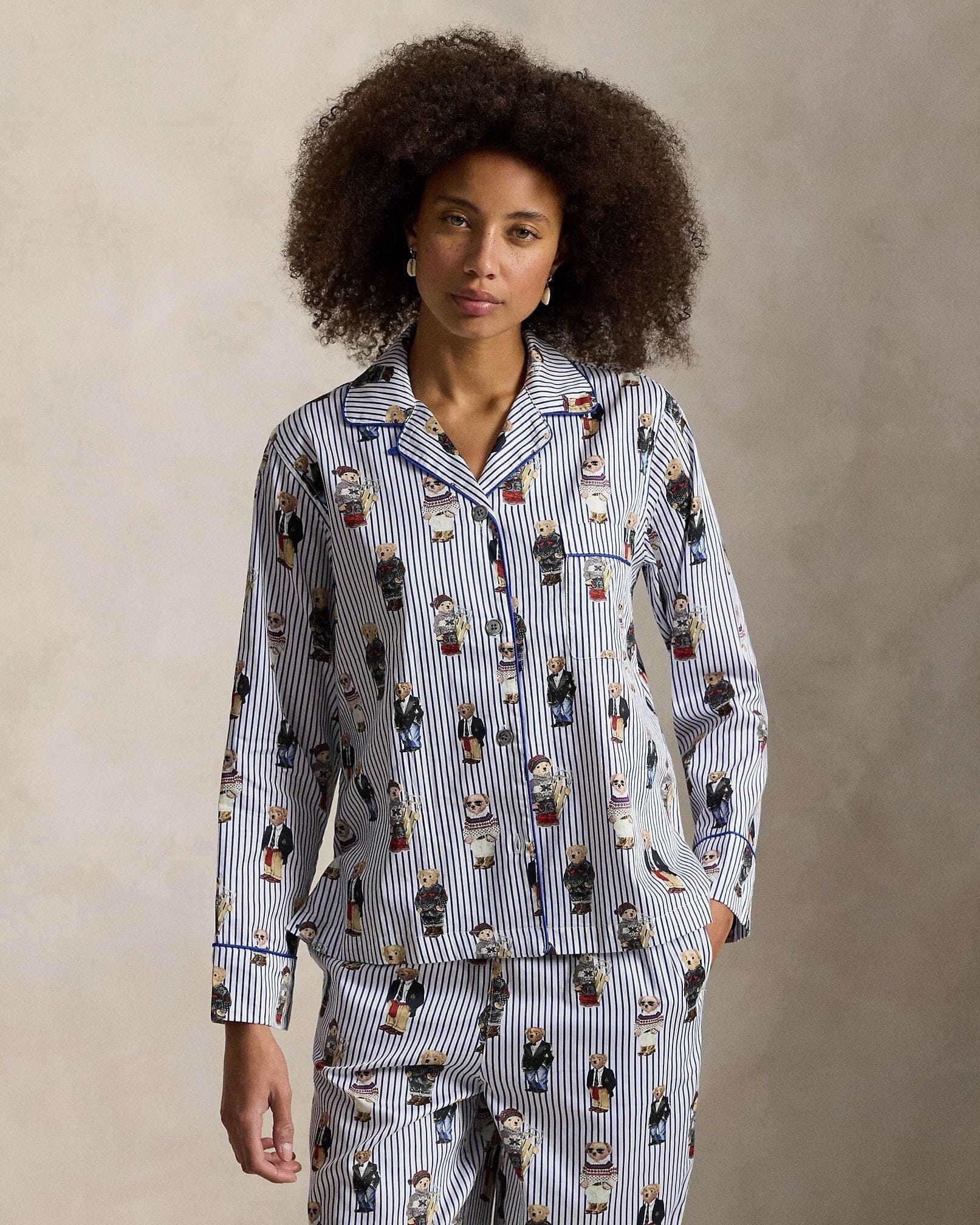 Ralph Lauren Polo Bear Cotton Sateen Pajama Set