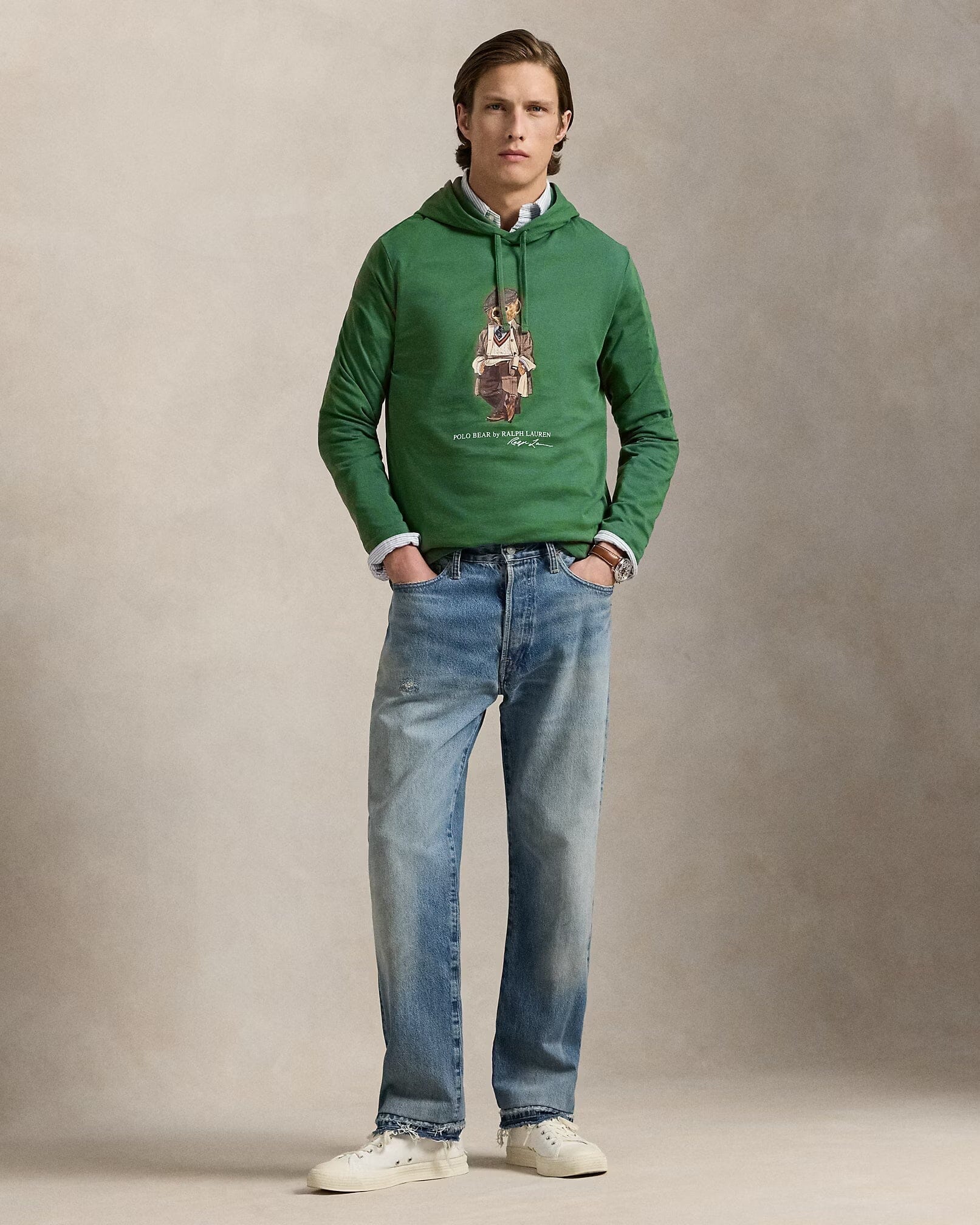 Ralph Lauren Polo Bear Jersey Hooded T-Shirt