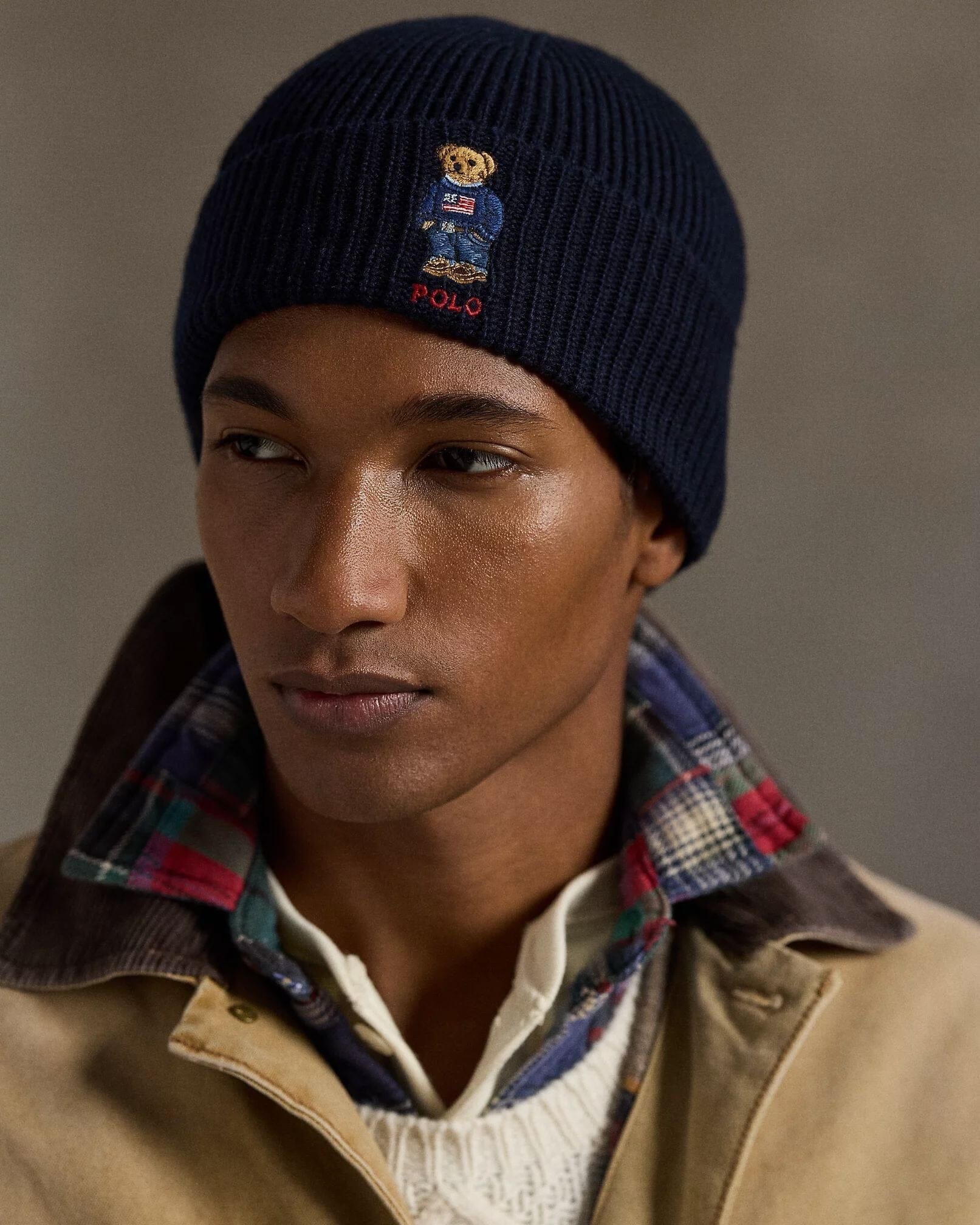 Ralph Lauren Polo Bear Ribbed Knit Hat