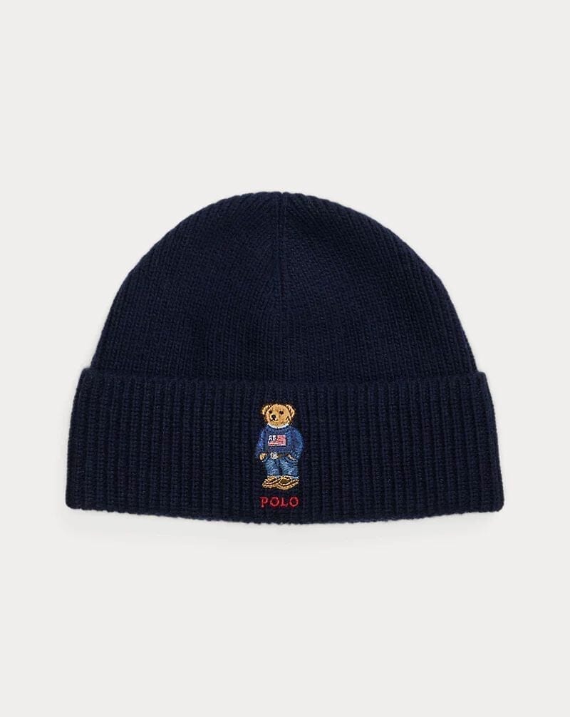 Ralph Lauren Polo Bear Ribbed Knit Hat