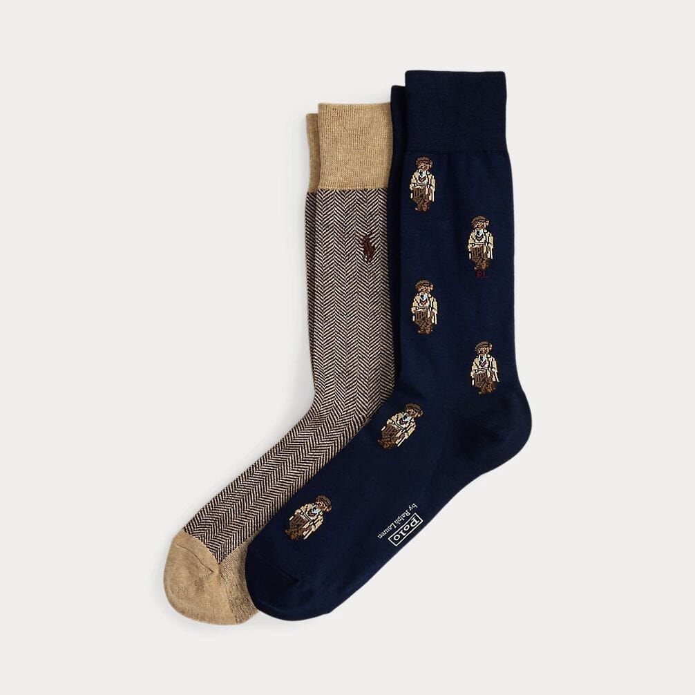 Ralph Lauren Polo Bear Trouser Sock 2-Pack