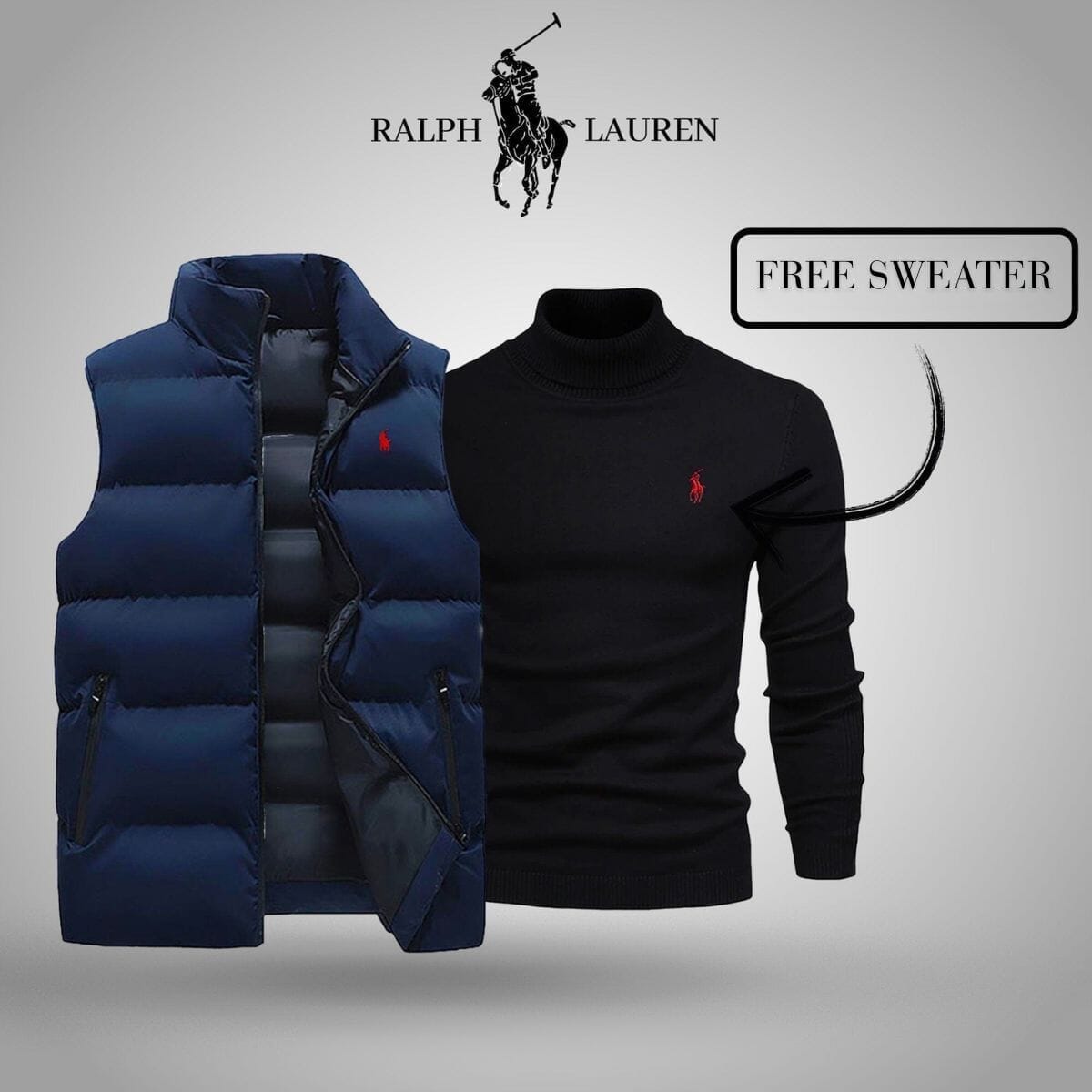 Ralph Lauren Vest + Exclusive Free Sweater (CLEARANCE)