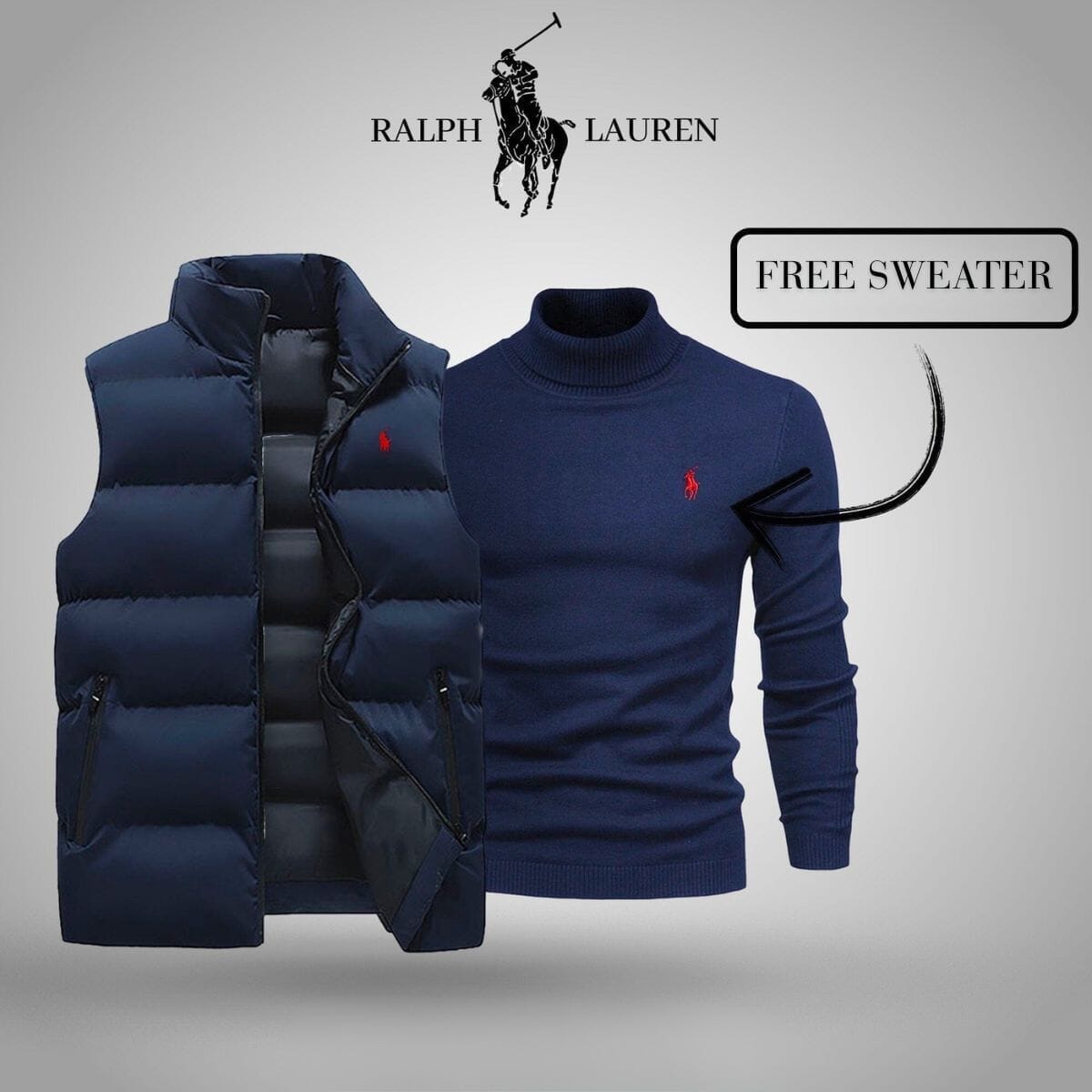 Ralph Lauren Vest + Exclusive Free Sweater (CLEARANCE)