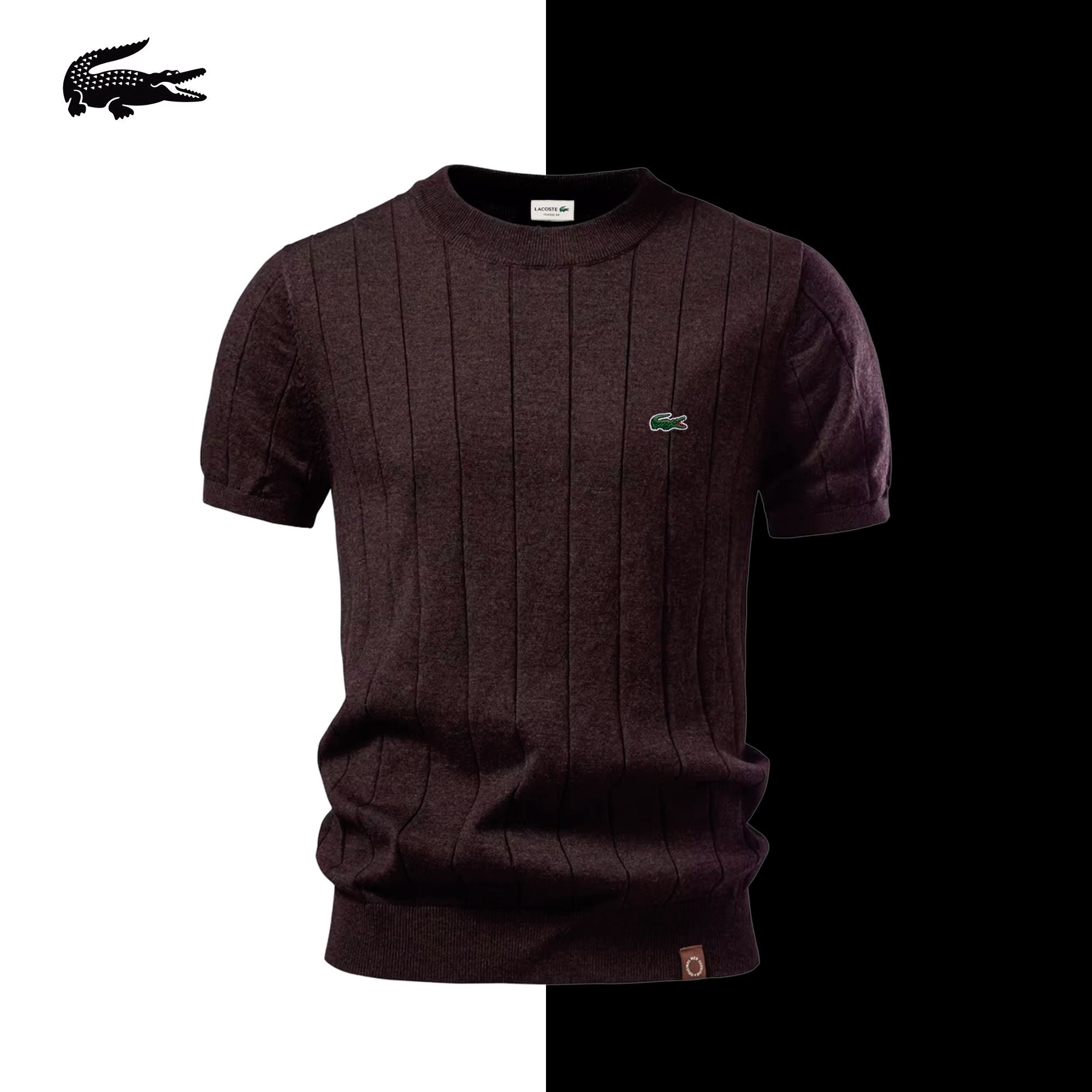 Lacoste Ivory Rib Knit