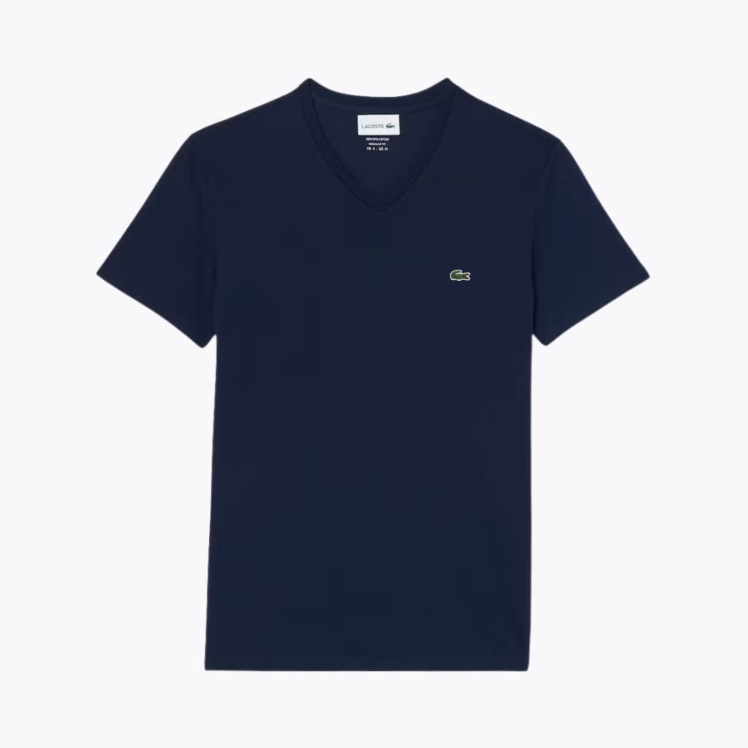 Lacoste Lightweight Cotton Pima V Neck T-shirt