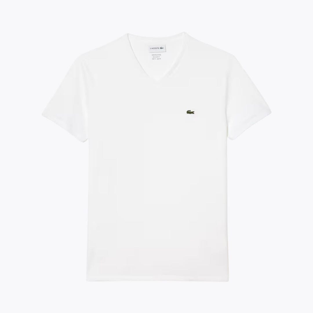 Lacoste Lightweight Cotton Pima V Neck T-shirt