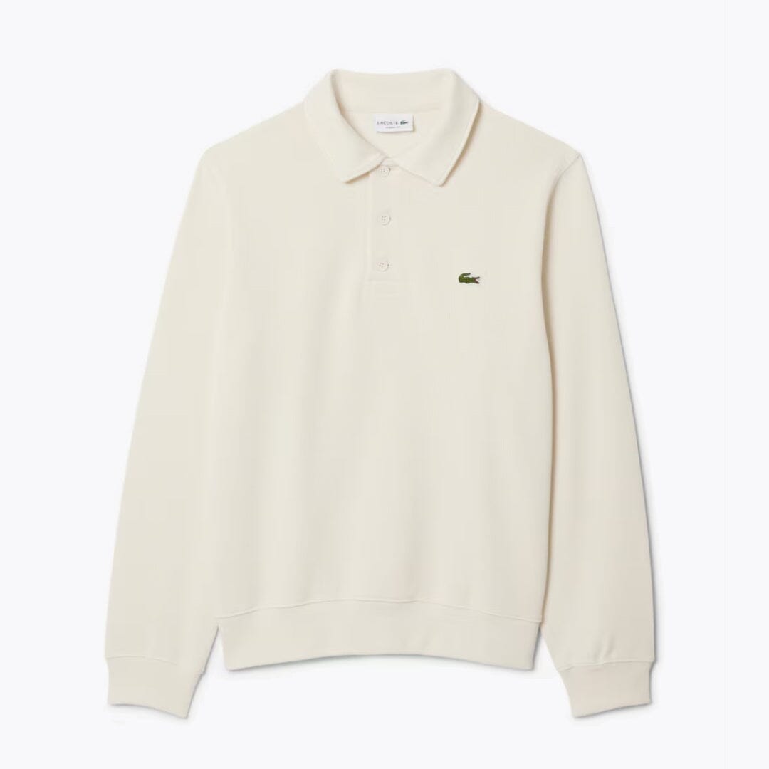 Lacoste Ribbed Cotton Polo Collar Sweatshirt