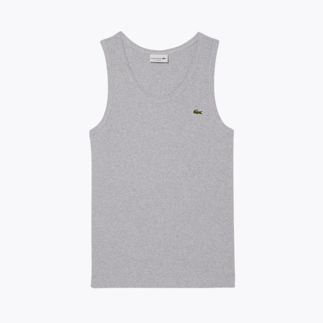 Lacoste Slim Fit Ribbed Cotton Tank Top