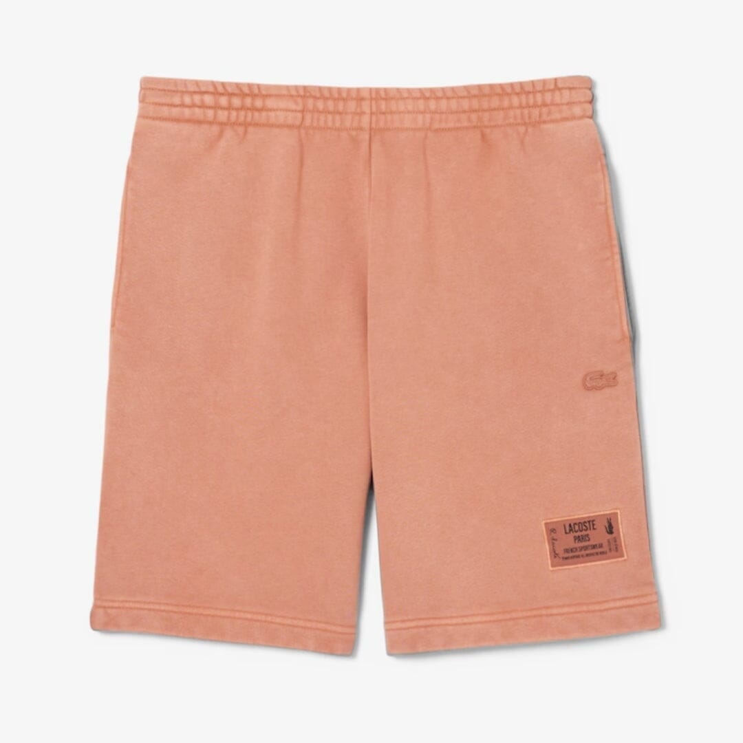 Lacoste Washed Effect Cotton Fleece Shorts