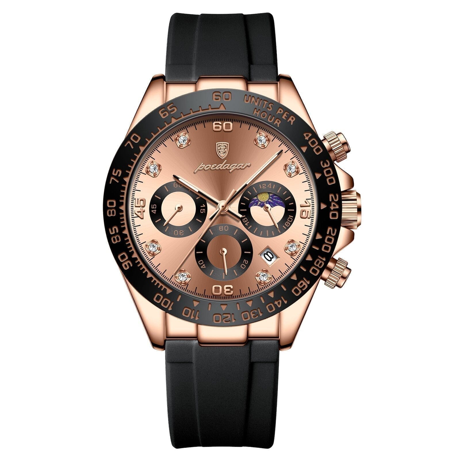 Poedagar Chronograph Time Date