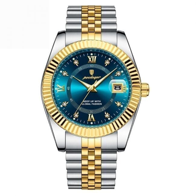 Poedagar Goldenstar – 40Mm Watch | Waterproof | Stainless Steel