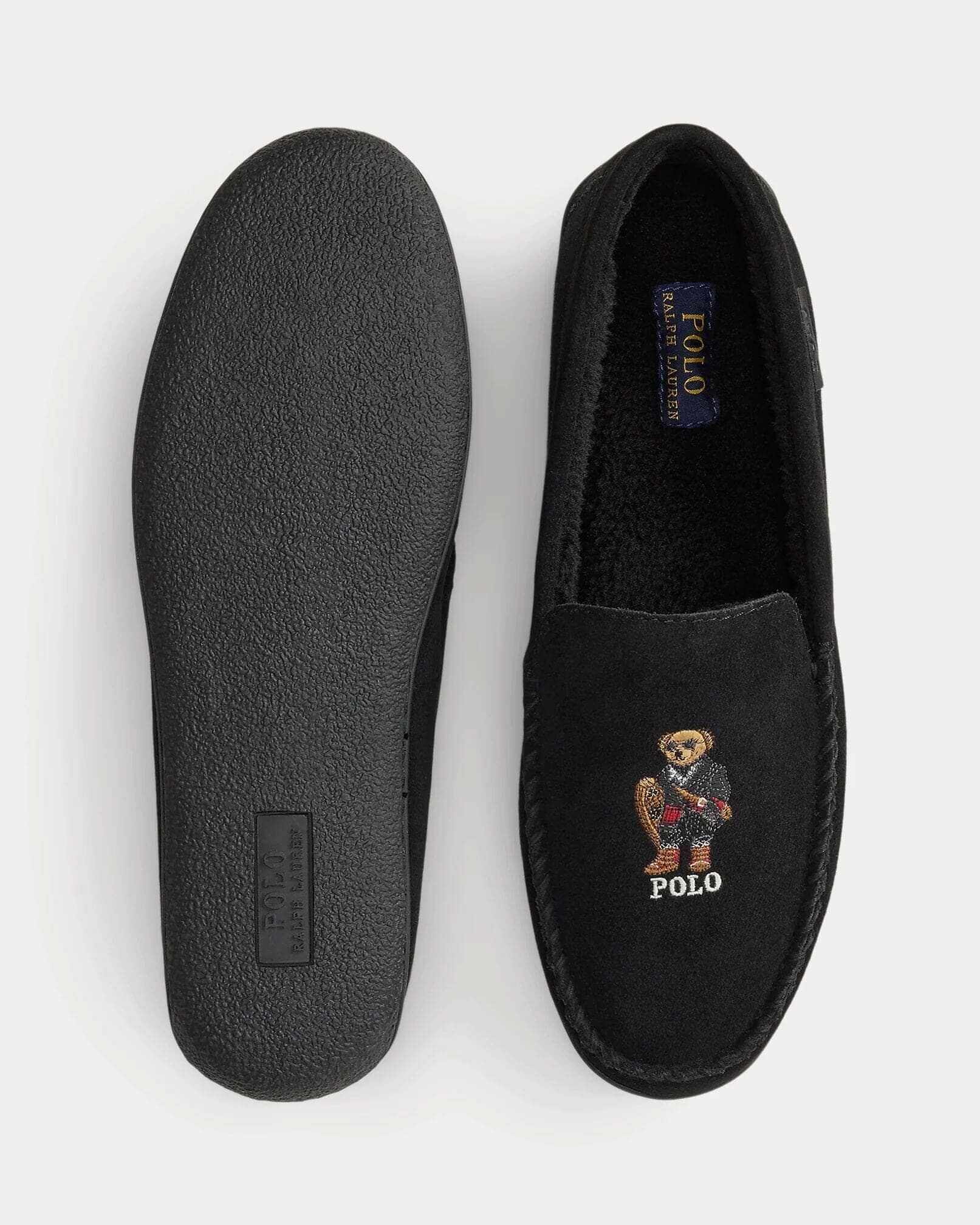Ralph Lauren Brenan Polo Bear Suede Slipper