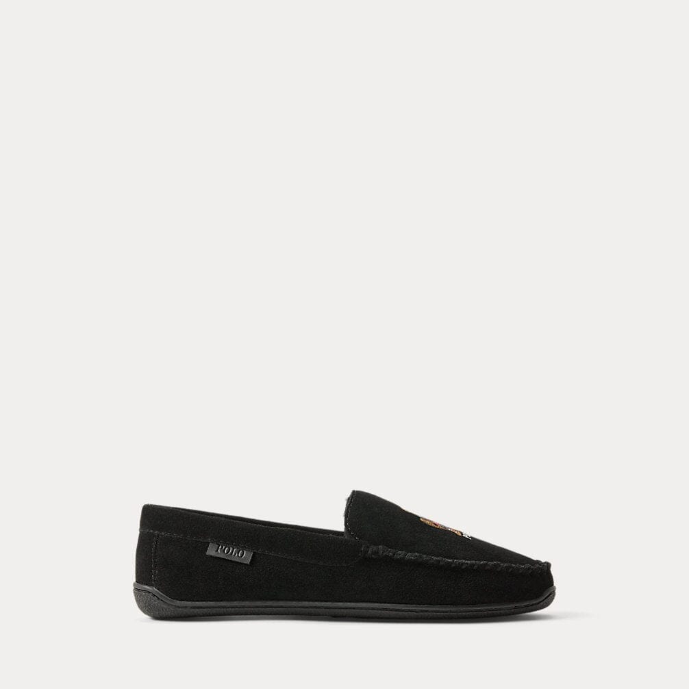 Ralph Lauren Brenan Polo Bear Suede Slipper
