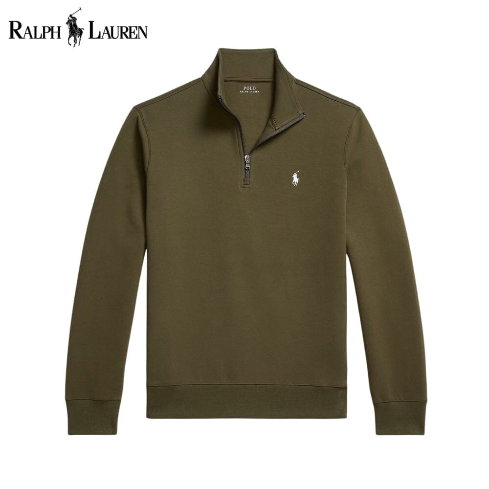 Ralph Lauren Double-Knit Mockneck Pullover
