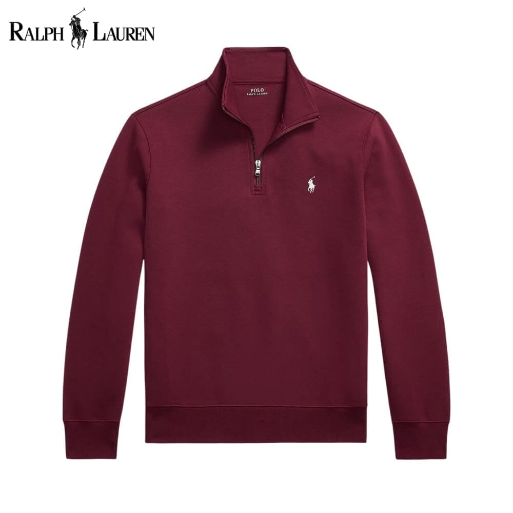 Ralph Lauren Double-Knit Mockneck Pullover