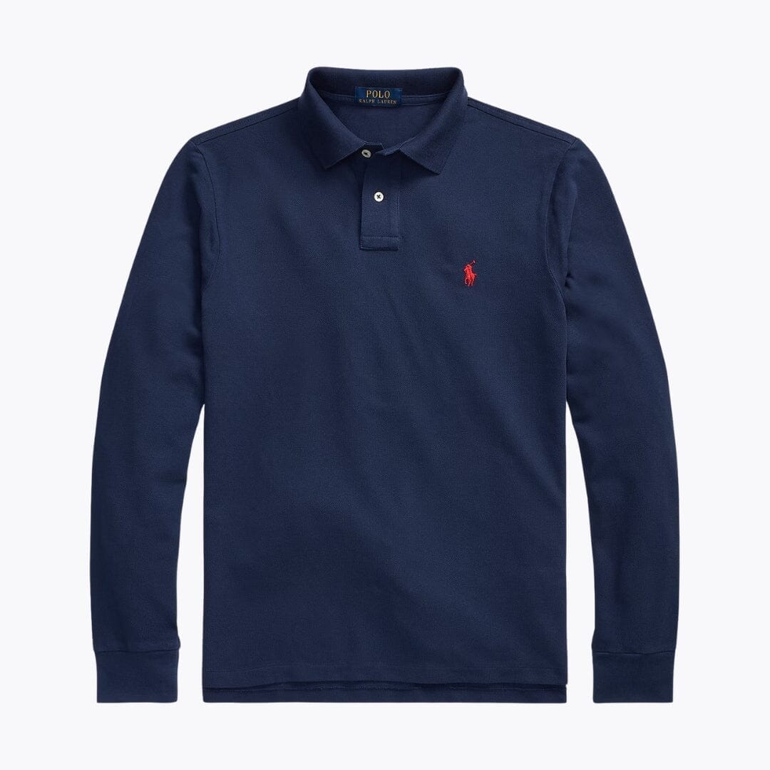 Ralph Lauren Mesh Long-Sleeve Polo Shirt