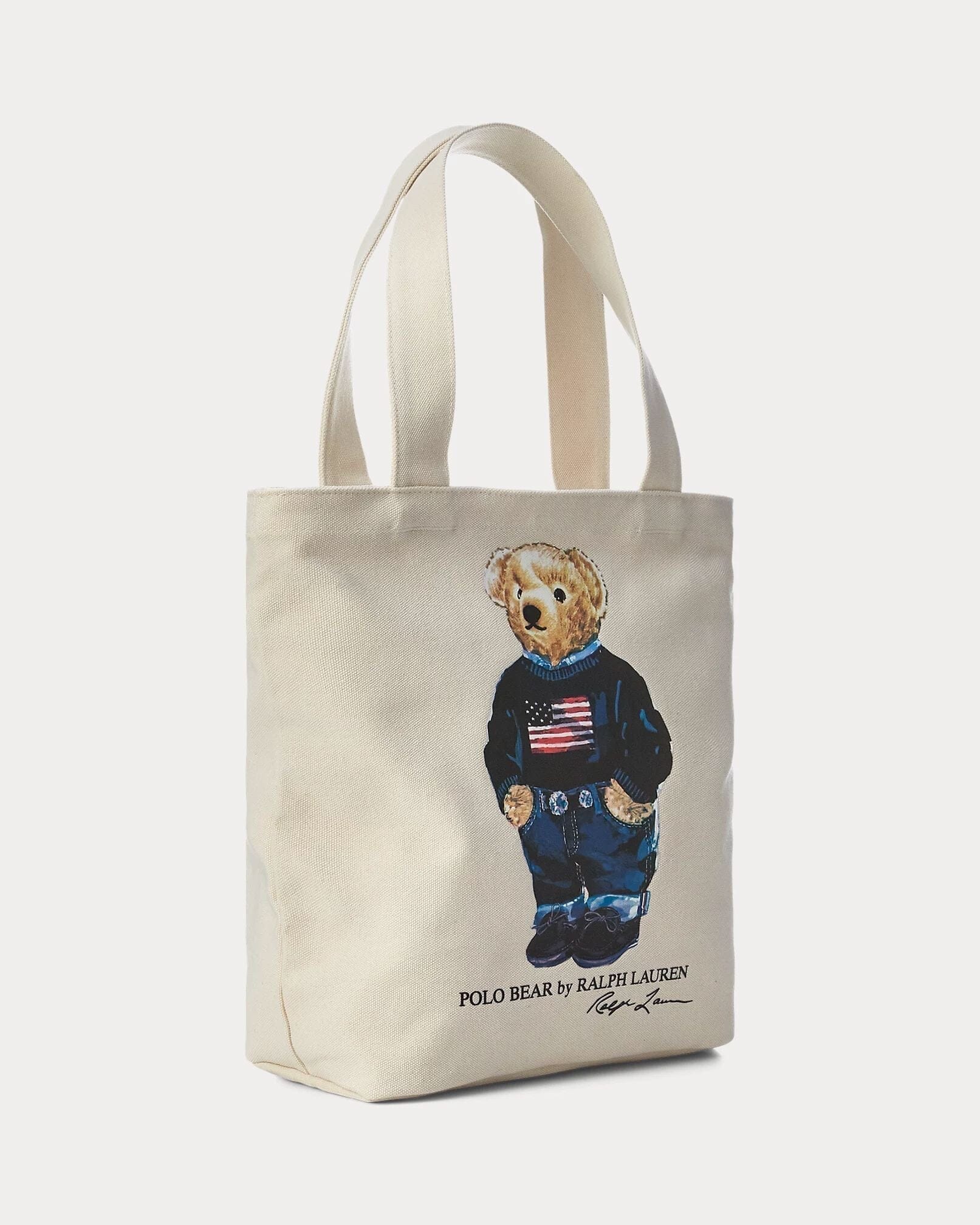 Ralph Lauren Polo Bear Cotton Canvas Tote