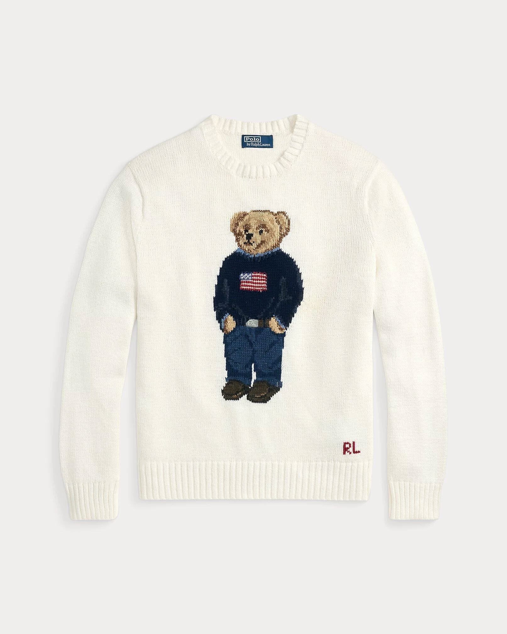 Ralph Lauren Polo Bear Cotton-Linen Sweater