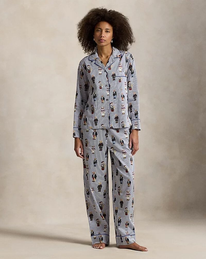 Ralph Lauren Polo Bear Cotton Sateen Pajama Set