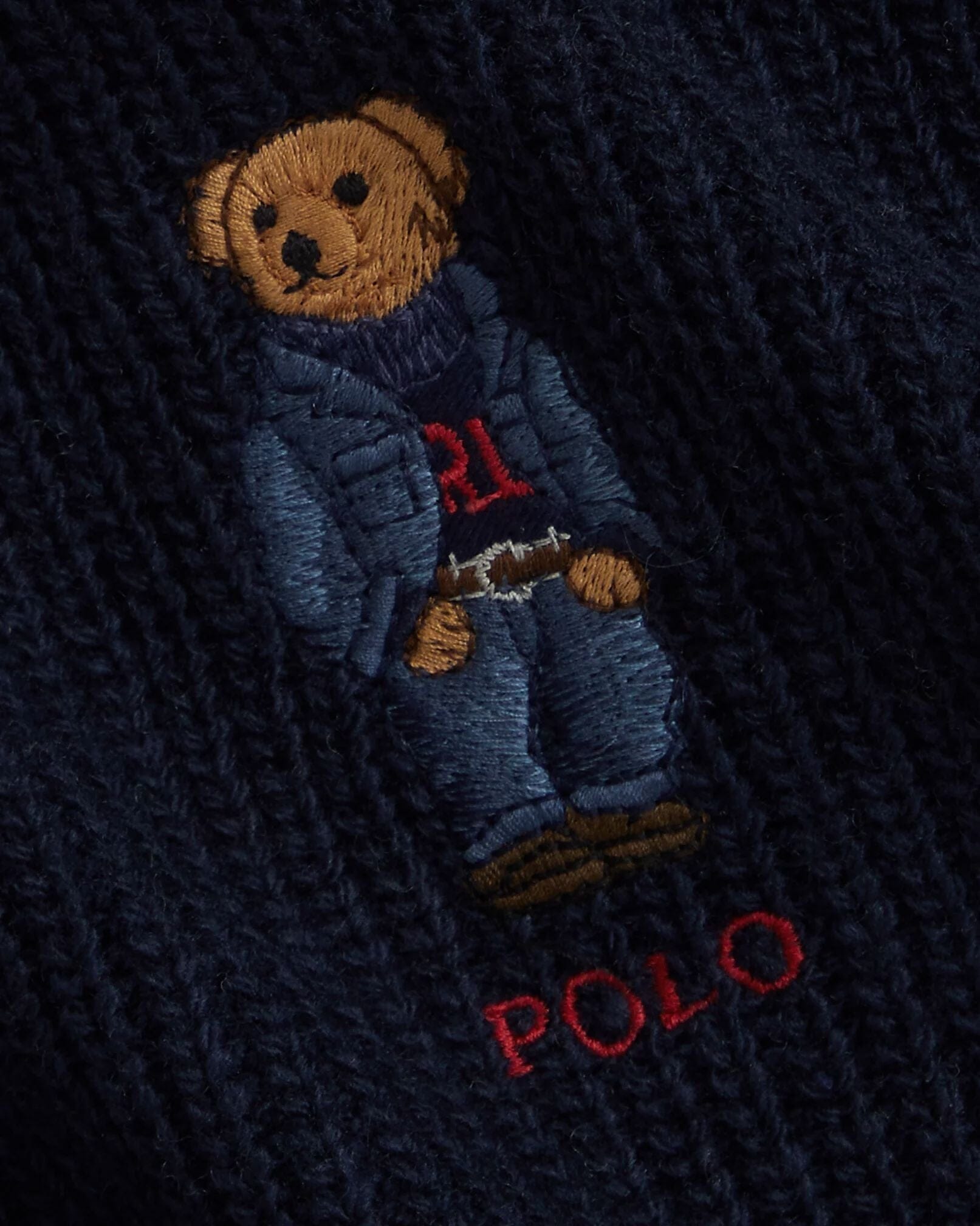 Ralph Lauren Polo Bear Knit Scarf