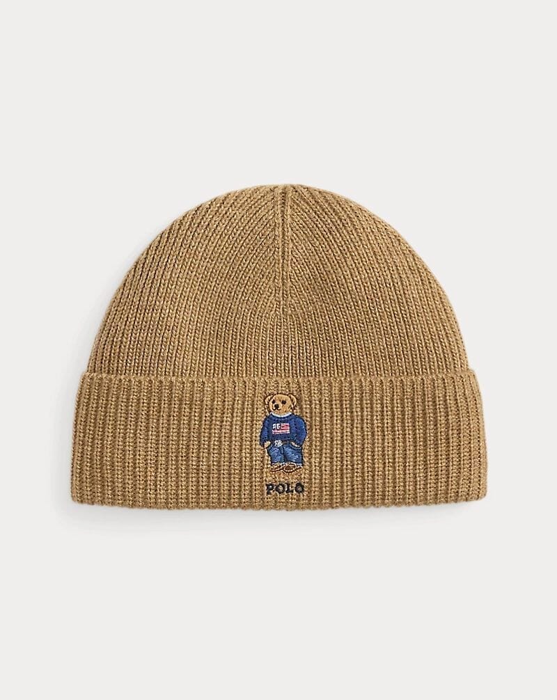 Ralph Lauren Polo Bear Ribbed Knit Hat