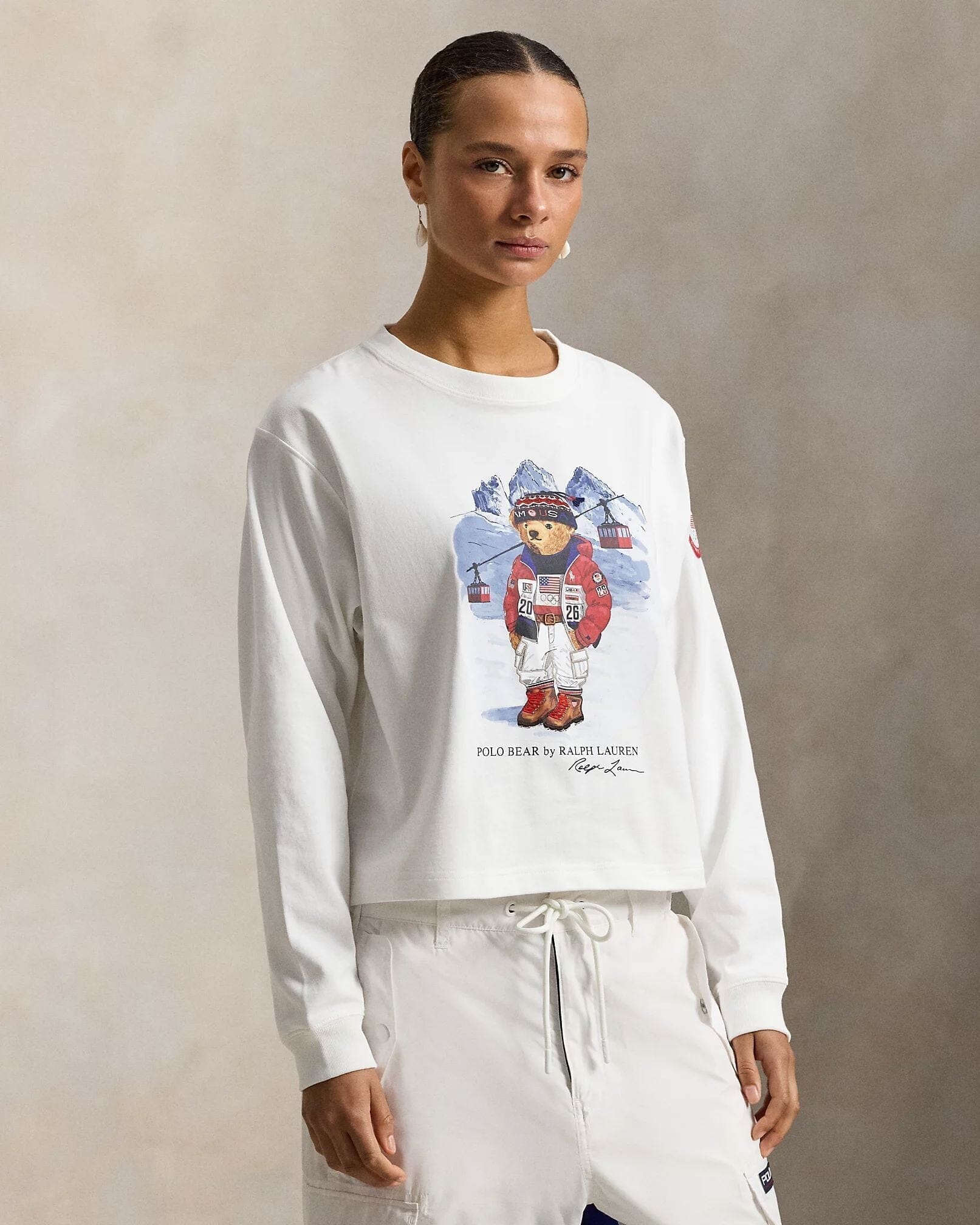 Ralph Lauren Team USA Polo Bear Long-Sleeve Tee