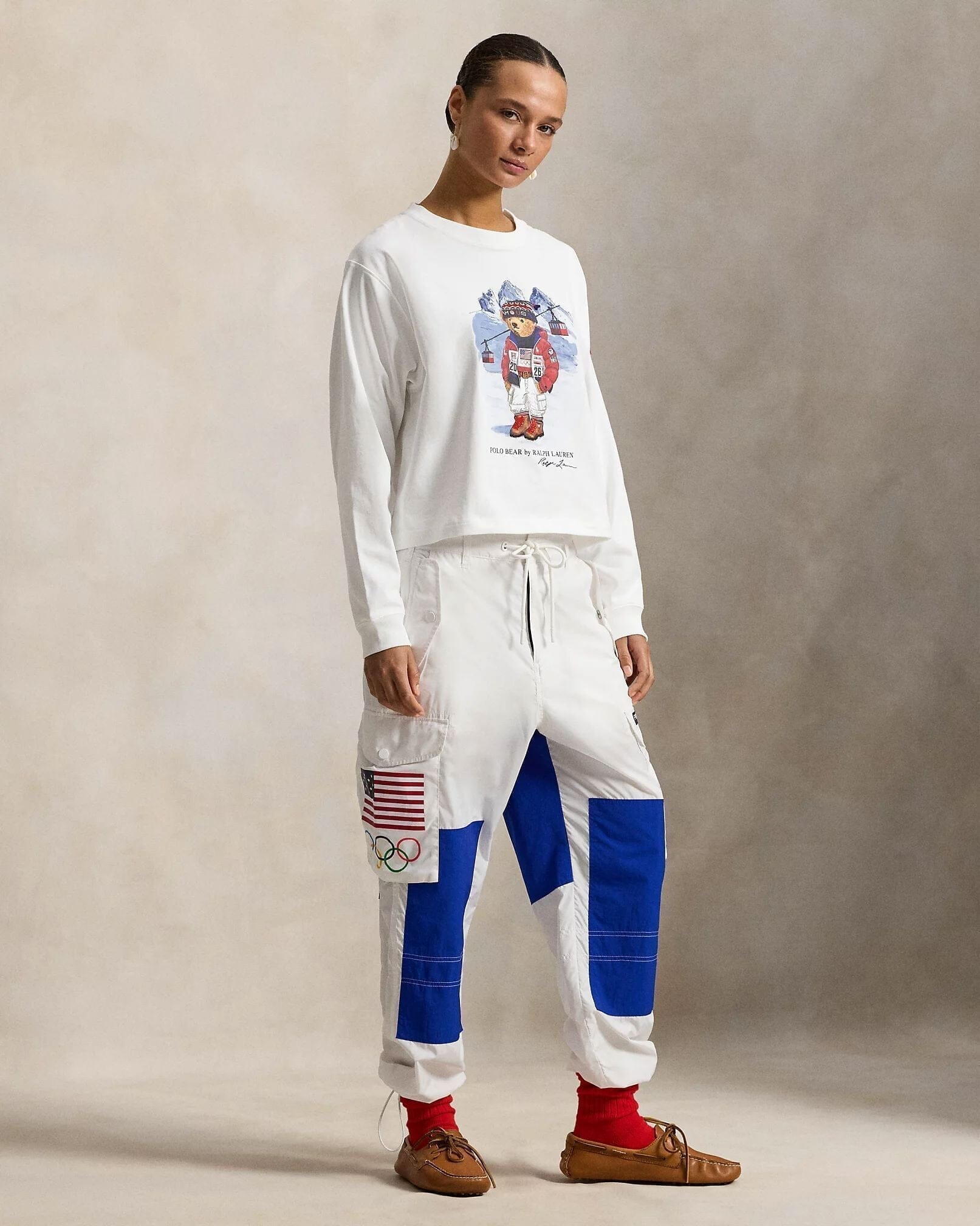 Ralph Lauren Team USA Polo Bear Long-Sleeve Tee