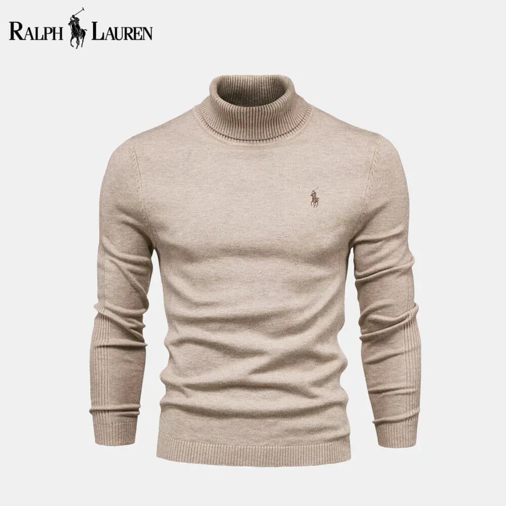 Ralph Lauren Turtleneck Cable-Knit Wool Knit Sweater