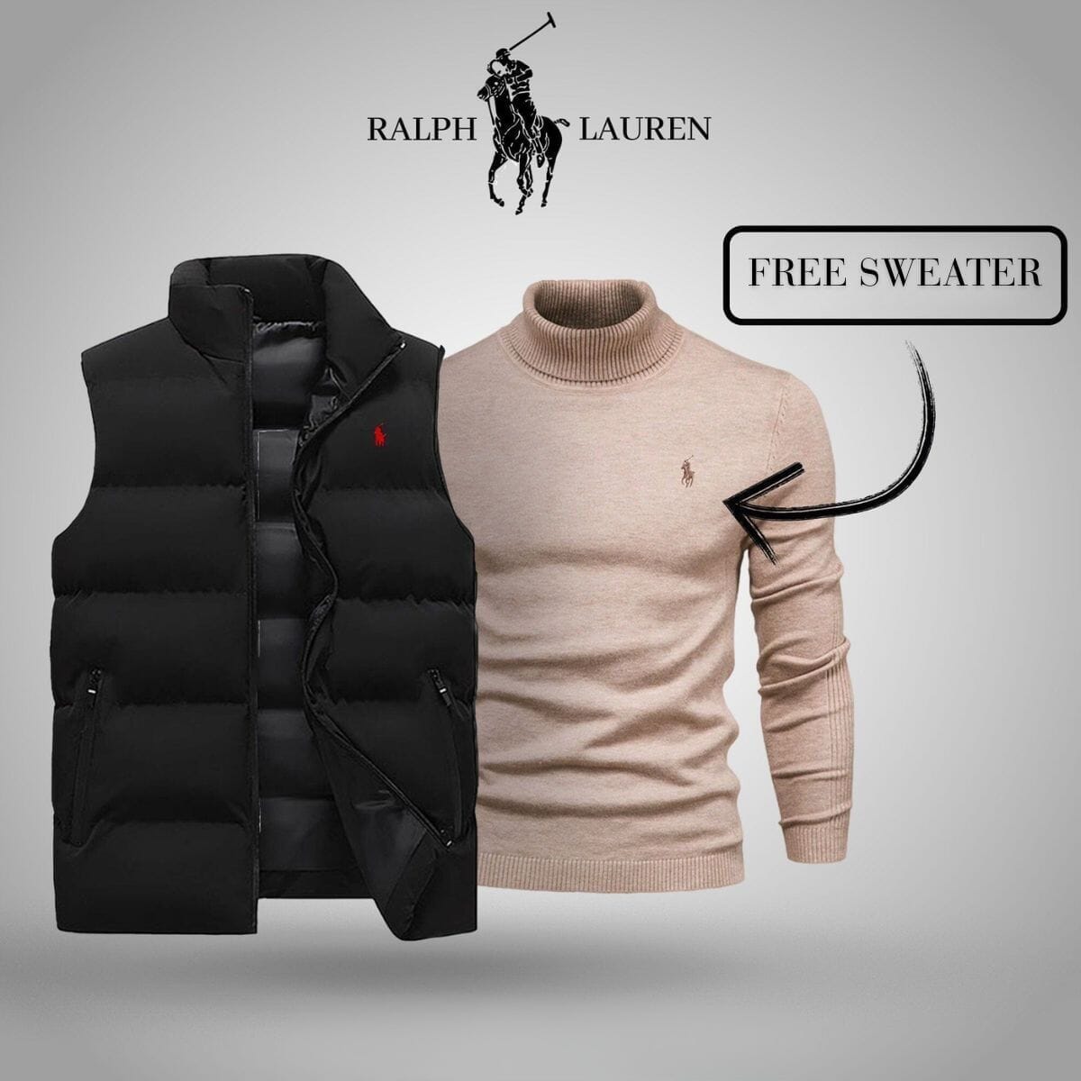 Ralph Lauren Vest + Exclusive Free Sweater (CLEARANCE)