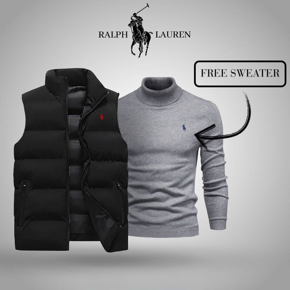 Ralph Lauren Vest + Exclusive Free Sweater (CLEARANCE)
