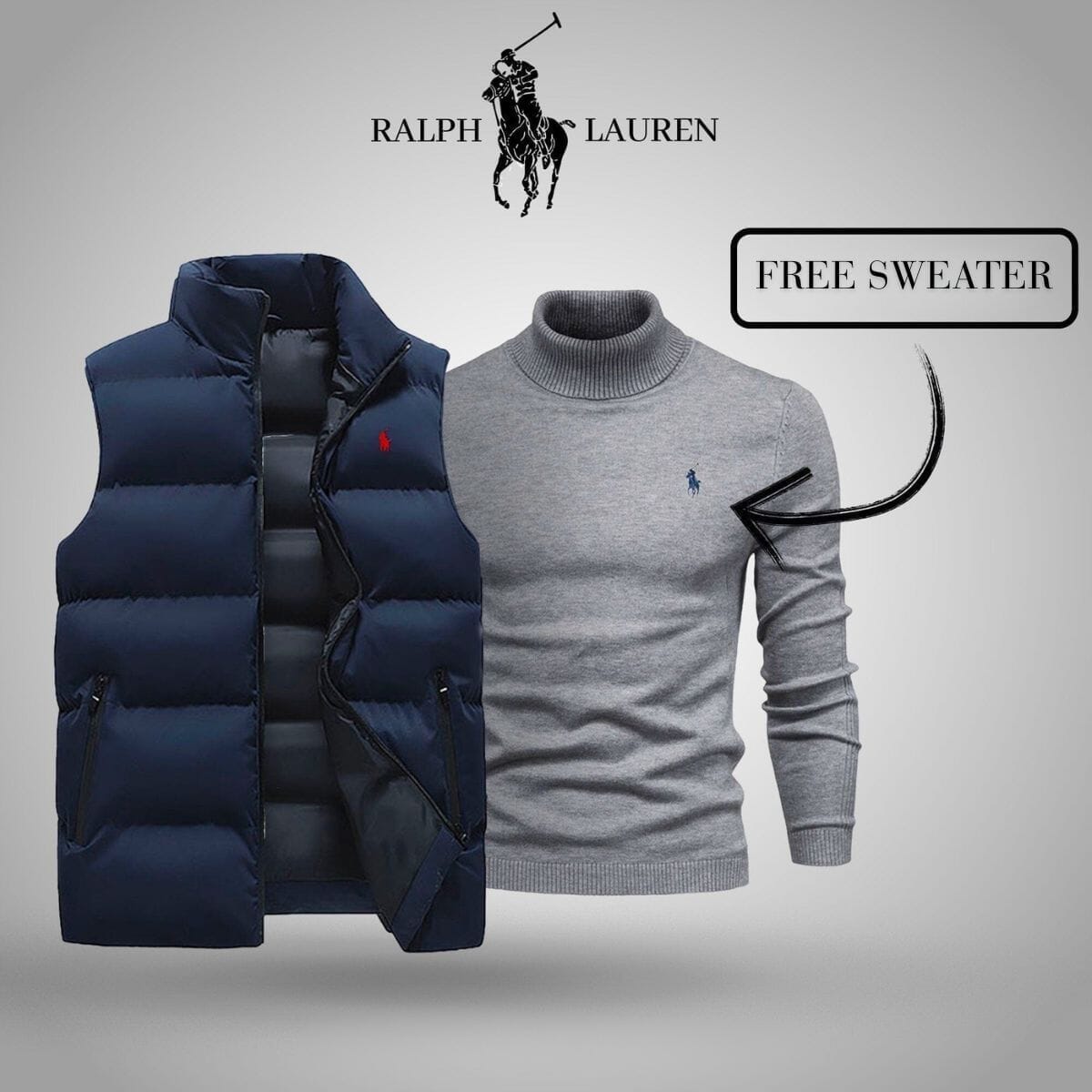 Ralph Lauren Vest + Exclusive Free Sweater (CLEARANCE)